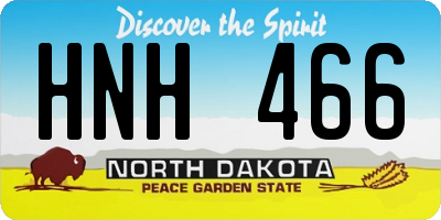 ND license plate HNH466