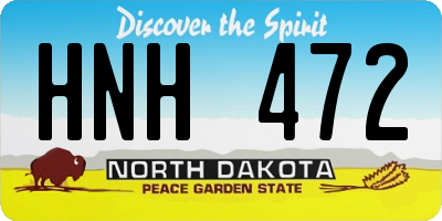 ND license plate HNH472