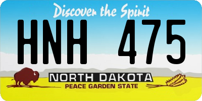ND license plate HNH475
