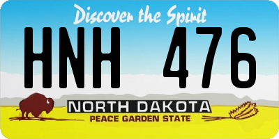 ND license plate HNH476