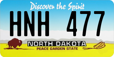 ND license plate HNH477