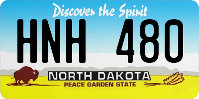 ND license plate HNH480
