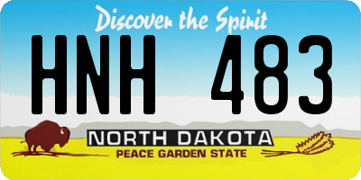 ND license plate HNH483