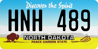 ND license plate HNH489