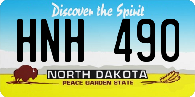 ND license plate HNH490