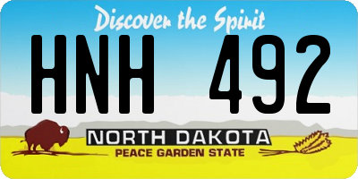 ND license plate HNH492