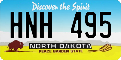 ND license plate HNH495