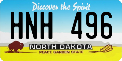 ND license plate HNH496