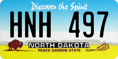 ND license plate HNH497
