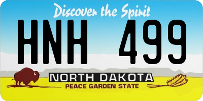 ND license plate HNH499