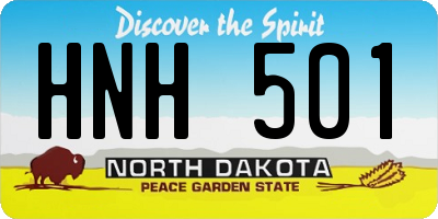 ND license plate HNH501