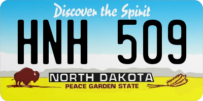 ND license plate HNH509