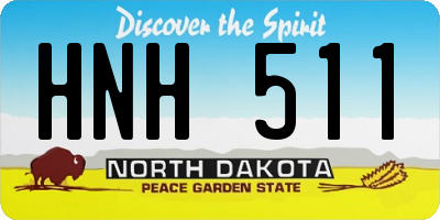 ND license plate HNH511