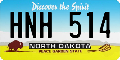 ND license plate HNH514