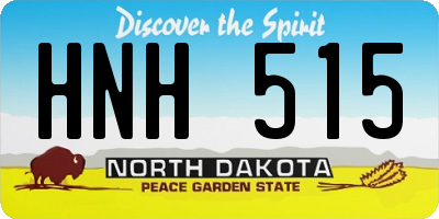 ND license plate HNH515