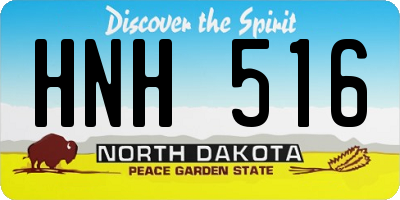 ND license plate HNH516