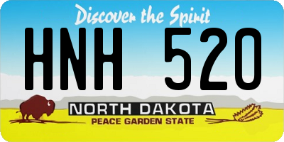 ND license plate HNH520