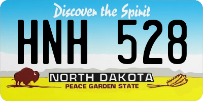 ND license plate HNH528