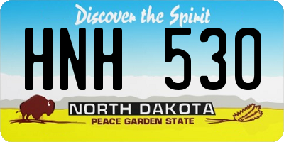 ND license plate HNH530