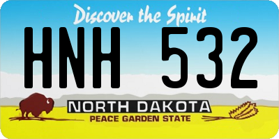 ND license plate HNH532