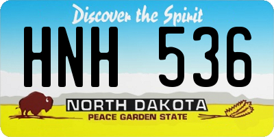 ND license plate HNH536