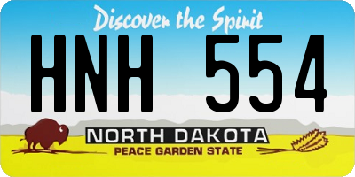 ND license plate HNH554
