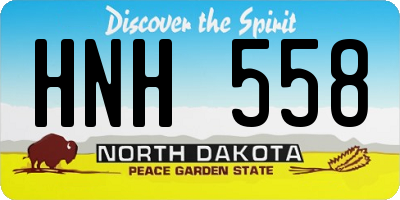 ND license plate HNH558
