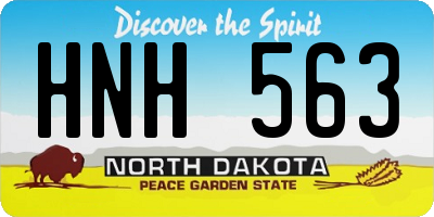 ND license plate HNH563