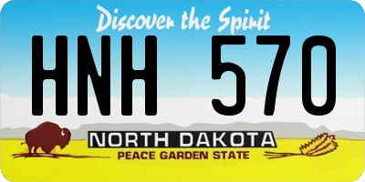 ND license plate HNH570