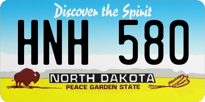 ND license plate HNH580