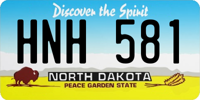 ND license plate HNH581