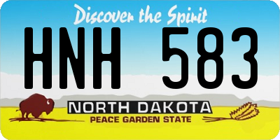 ND license plate HNH583