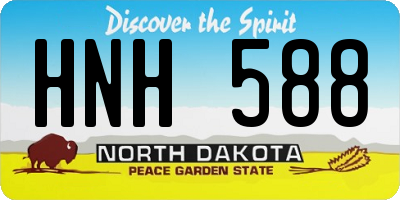 ND license plate HNH588