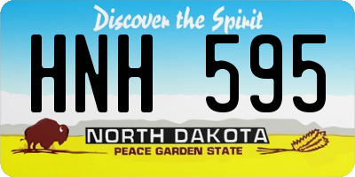 ND license plate HNH595