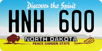 ND license plate HNH600