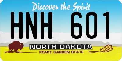 ND license plate HNH601