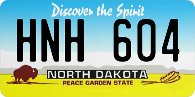 ND license plate HNH604