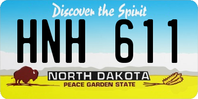 ND license plate HNH611