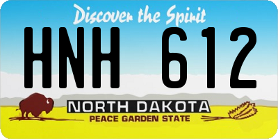ND license plate HNH612