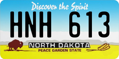 ND license plate HNH613