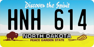 ND license plate HNH614