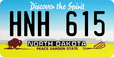 ND license plate HNH615