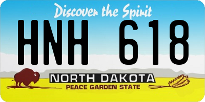 ND license plate HNH618