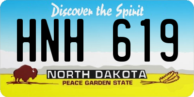 ND license plate HNH619
