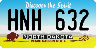 ND license plate HNH632