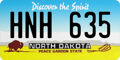 ND license plate HNH635