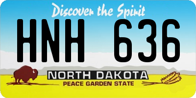 ND license plate HNH636