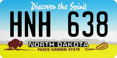 ND license plate HNH638
