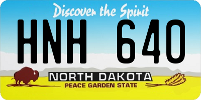 ND license plate HNH640