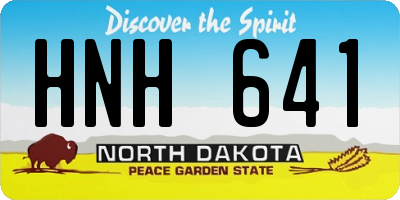 ND license plate HNH641